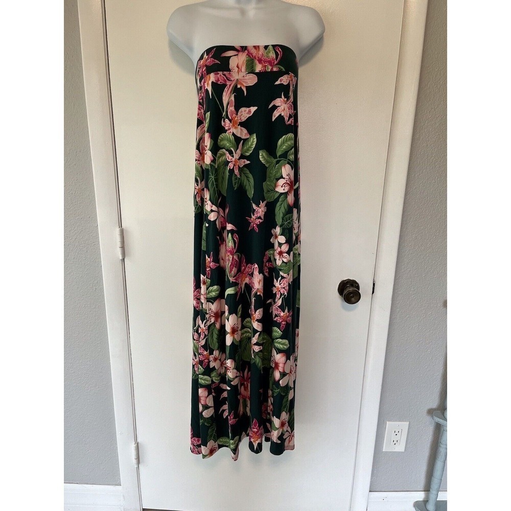 Tommy Bahama Skirt size Medium Hawaiian Tropical Floral Print Stretch Maxi LONG! - Picture 12 of 12